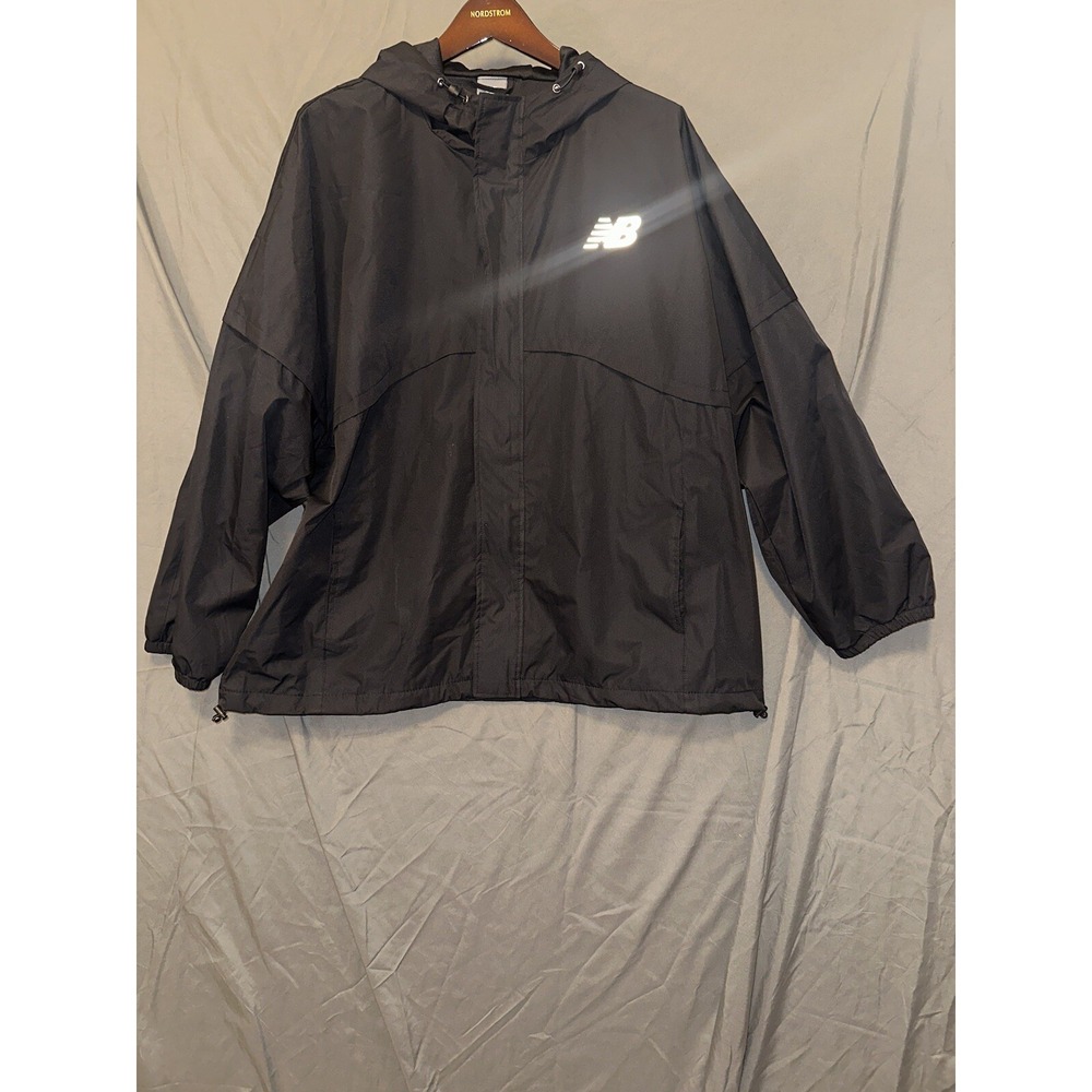New Balance Black Hooded Bomber Jacket